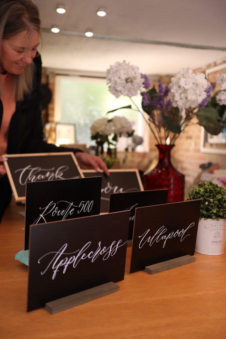 Handlettered Wedding Signs, Table Numbers, Table Names